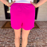 The It Girl Trouser Shorts - Hot Pink-410 Shorts/Skirts-SKIES ARE BLUE-July & June Women's Fashion Boutique Located in San Antonio, Texas