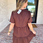 Mary Square - Soft Suede Mini Dress - Coffee-510 Mini-MARY SQUARE-July & June Women's Fashion Boutique Located in San Antonio, Texas