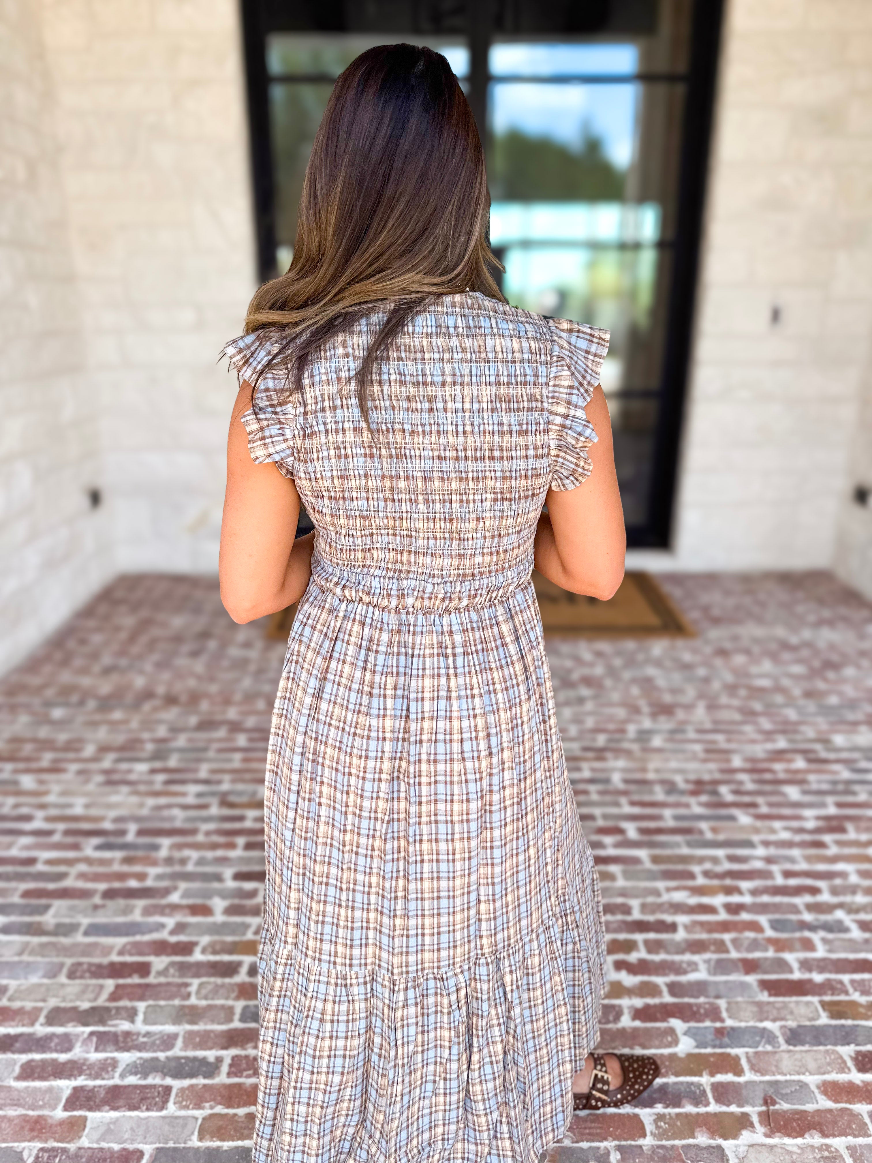 Fall Muse Midi Dress-500 Midi-FATE-July & June Women's Fashion Boutique Located in San Antonio, Texas