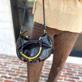 Dottie Gold Top Handle Bag - Black-130 Accessories-MELIE BIANCO-July & June Women's Fashion Boutique Located in San Antonio, Texas