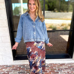 Weekend Signature Denim Shirt Jacket-200 Fashion Blouses-FATE-July & June Women's Fashion Boutique Located in San Antonio, Texas