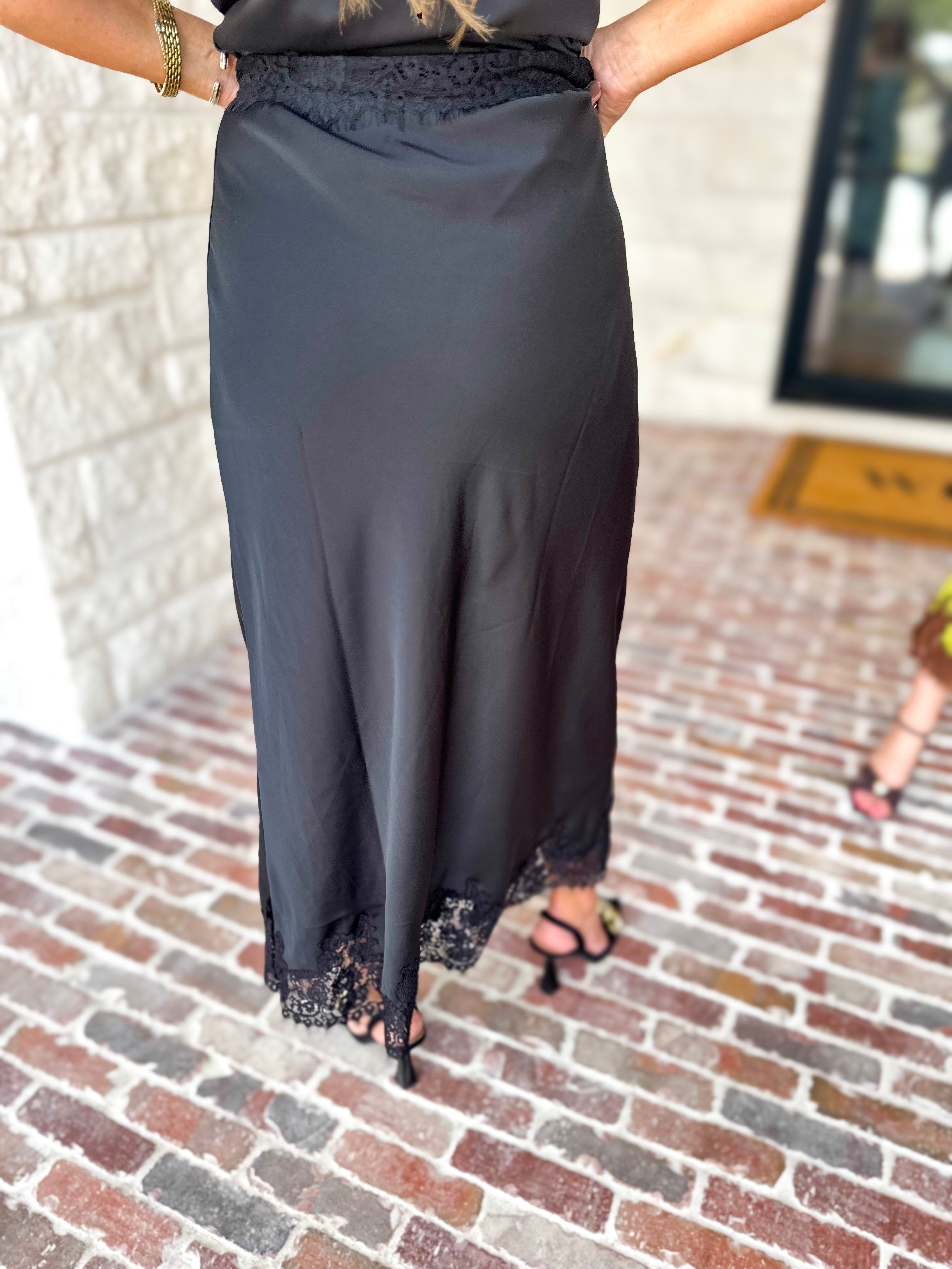 Satin & Lace Date Night Set-500 Midi-TCEC-July & June Women's Fashion Boutique Located in San Antonio, Texas