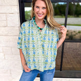 Fresh Air Floral Blouse-200 Fashion Blouses-ENTRO-July & June Women's Fashion Boutique Located in San Antonio, Texas