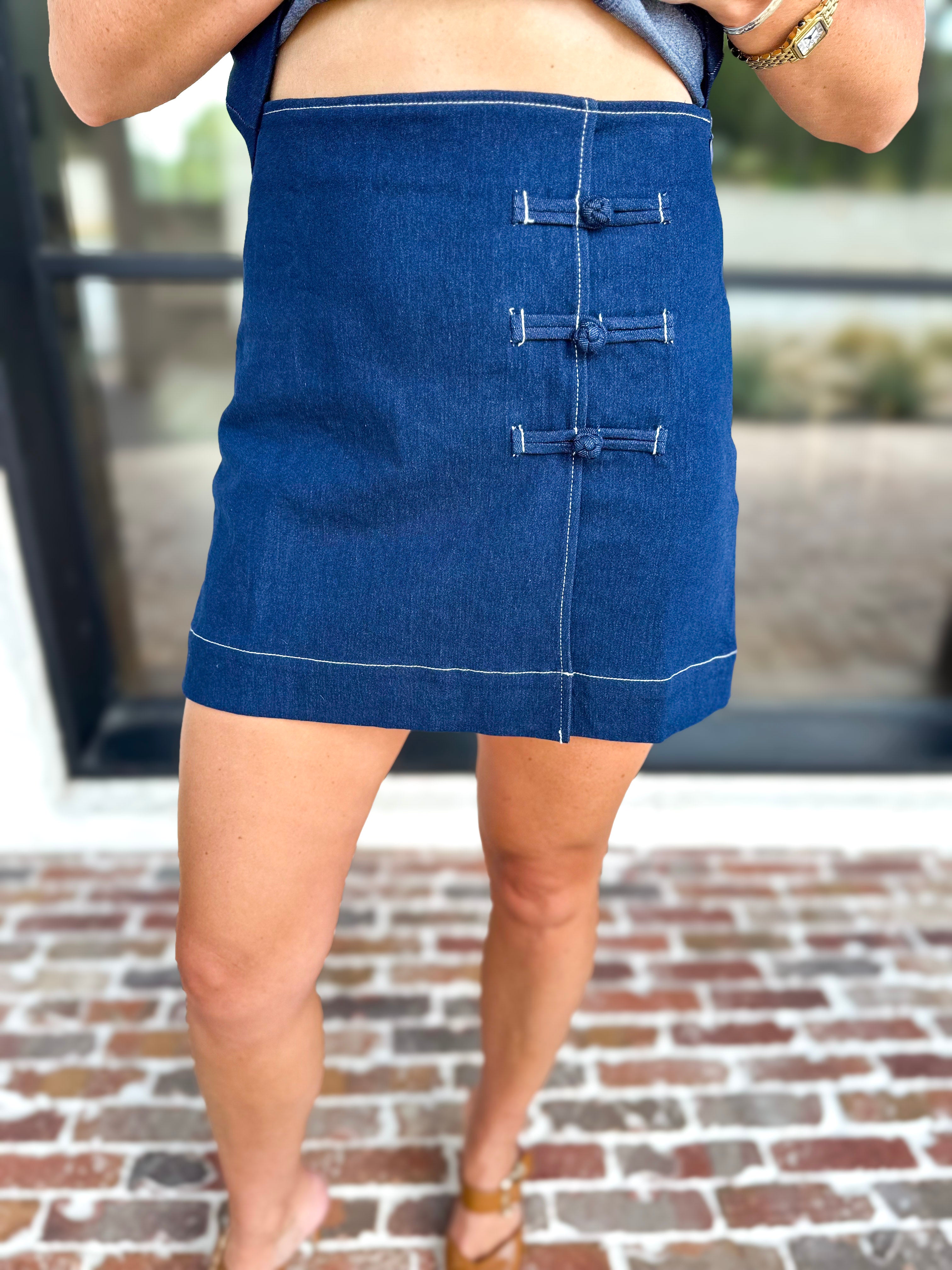 Kendall Denim Mini Skirt-410 Shorts/Skirts-TCEC-July & June Women's Fashion Boutique Located in San Antonio, Texas