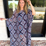 Easy Escape Caftan Midi Dress-500 Midi-TCEC-July & June Women's Fashion Boutique Located in San Antonio, Texas