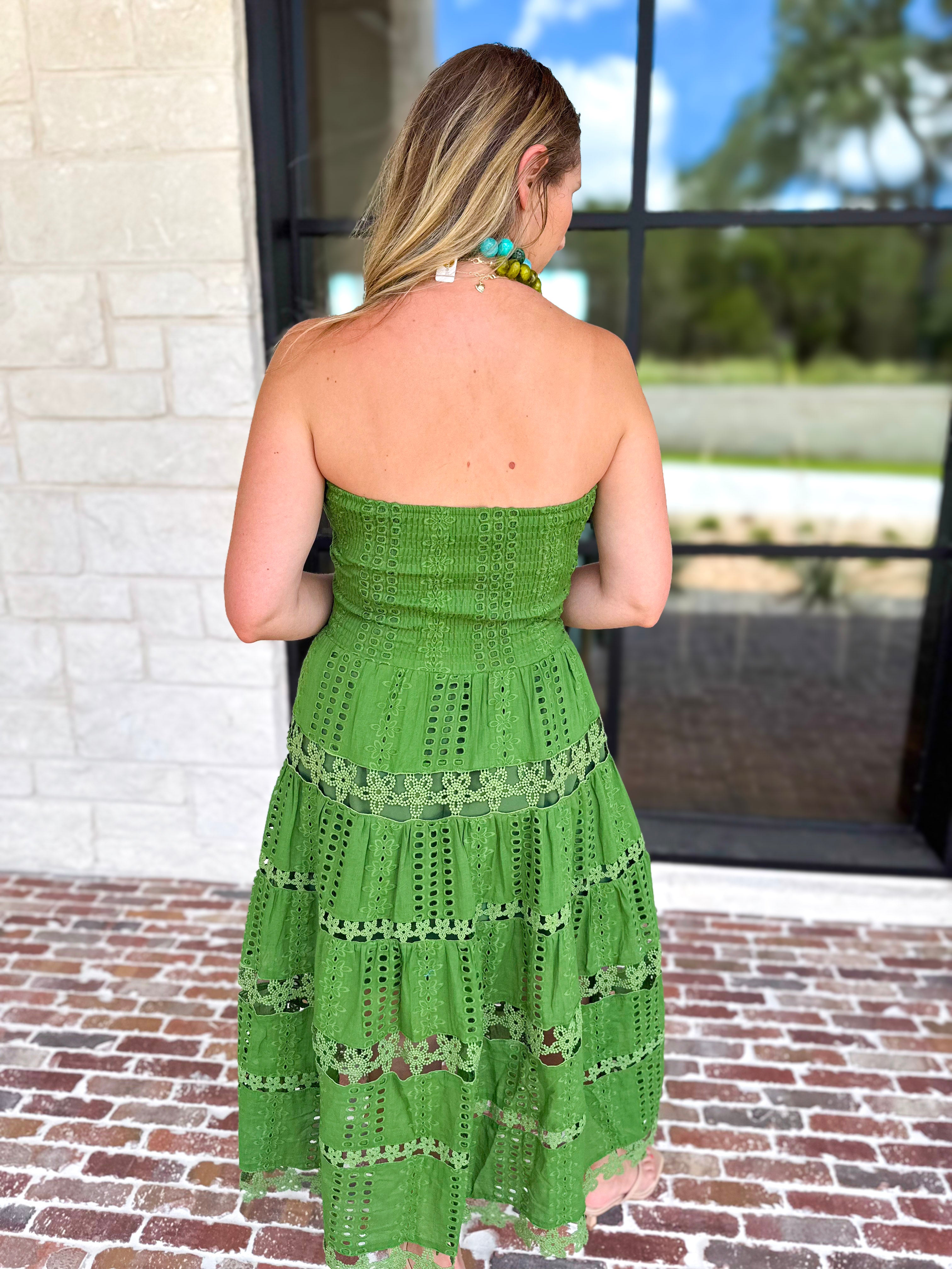 The Lexi Midi Dress - Vineyard Green-500 Midi-STRUT & BOLT-July & June Women's Fashion Boutique Located in San Antonio, Texas