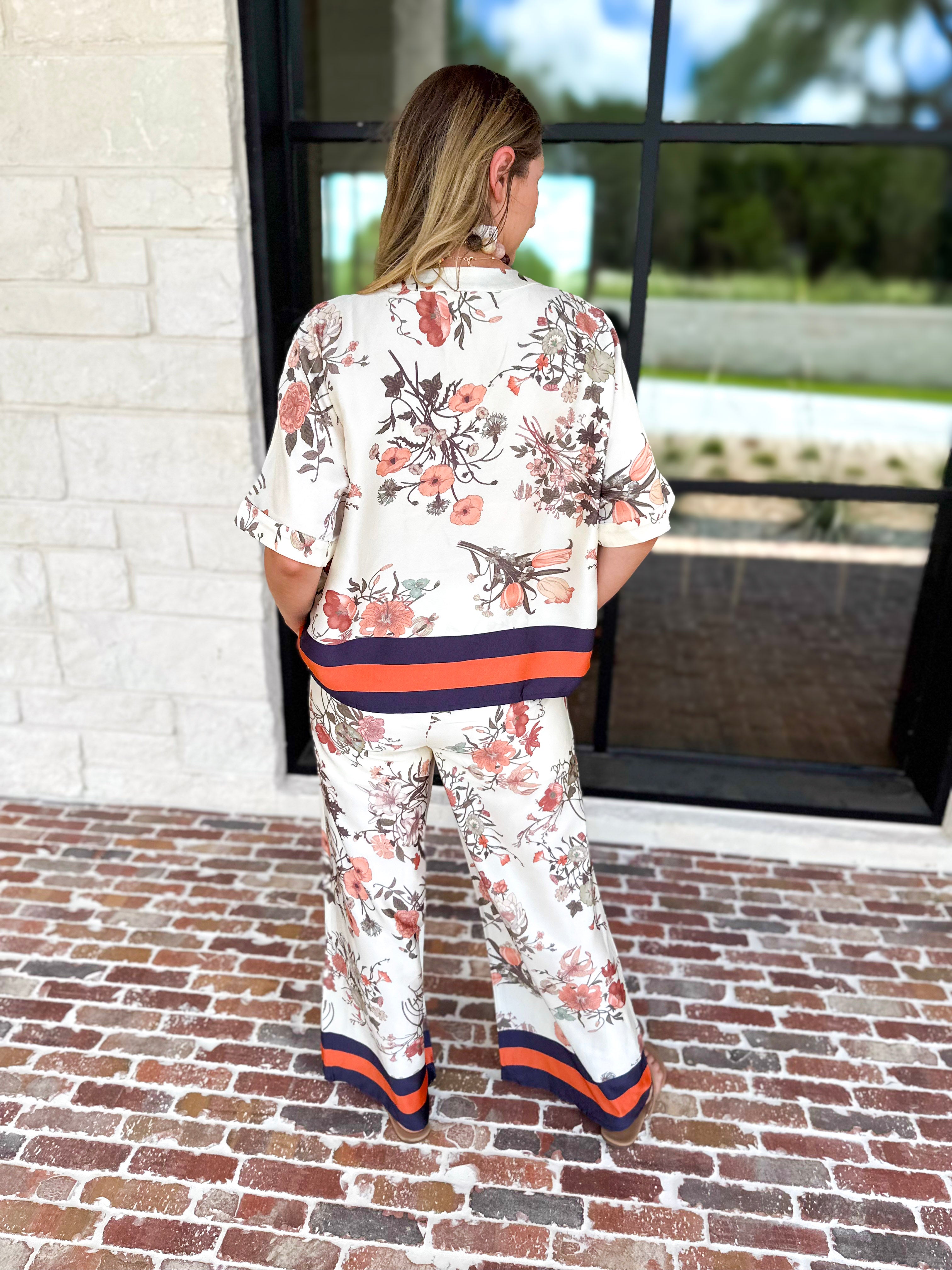 Soft Florals Pant Set-500 Midi-ENTRO-July & June Women's Fashion Boutique Located in San Antonio, Texas