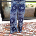 Navy Bandana Pants Set-500 Midi-SKIES ARE BLUE-July & June Women's Fashion Boutique Located in San Antonio, Texas