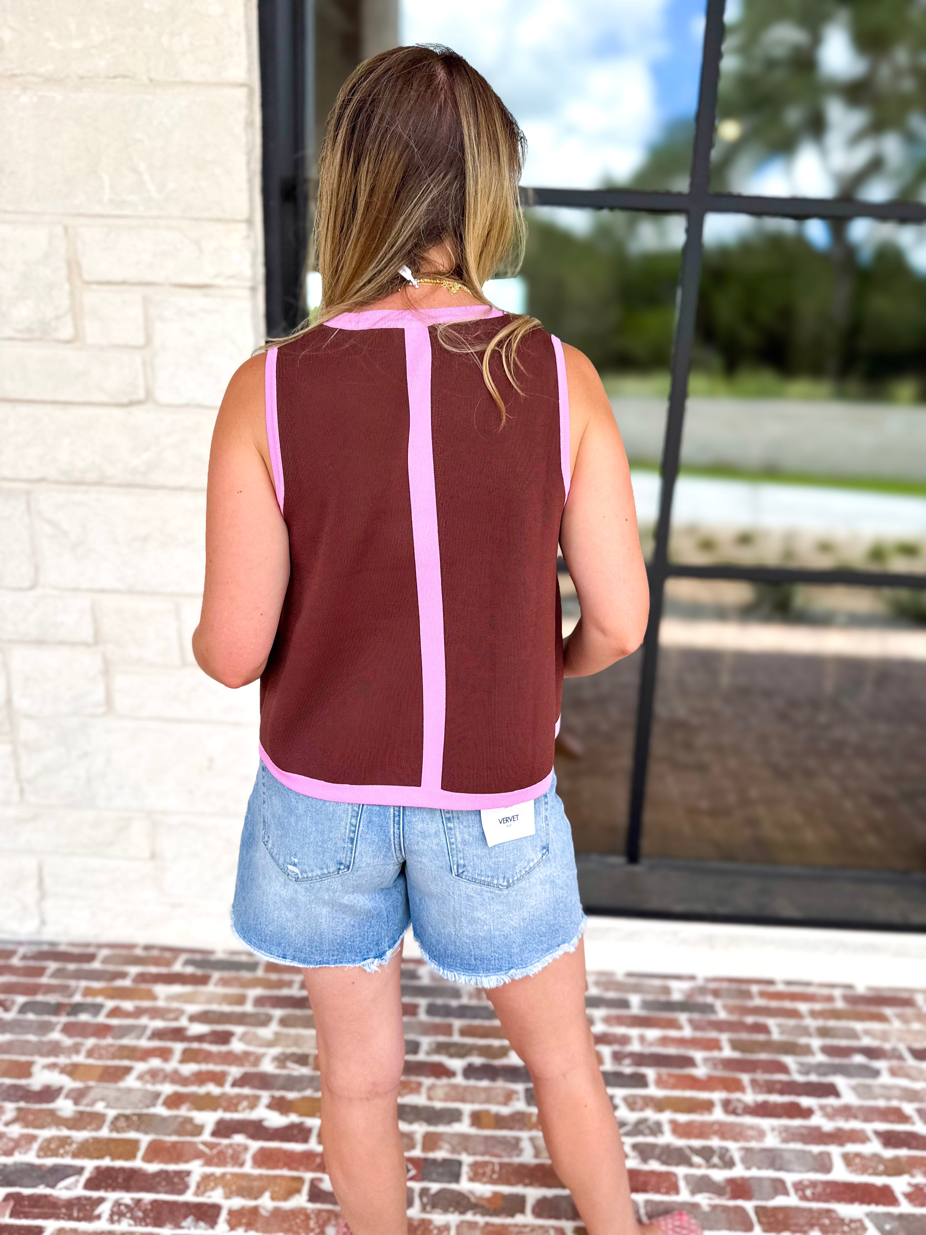 The Sutton A-Line Tank - Chocolate Brown-200 Fashion Blouses-ENTRO-July & June Women's Fashion Boutique Located in San Antonio, Texas