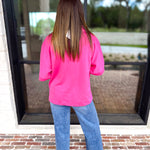 The Laurel Comfy Top - Pink-210 Casual Blouses-JODIFL-July & June Women's Fashion Boutique Located in San Antonio, Texas