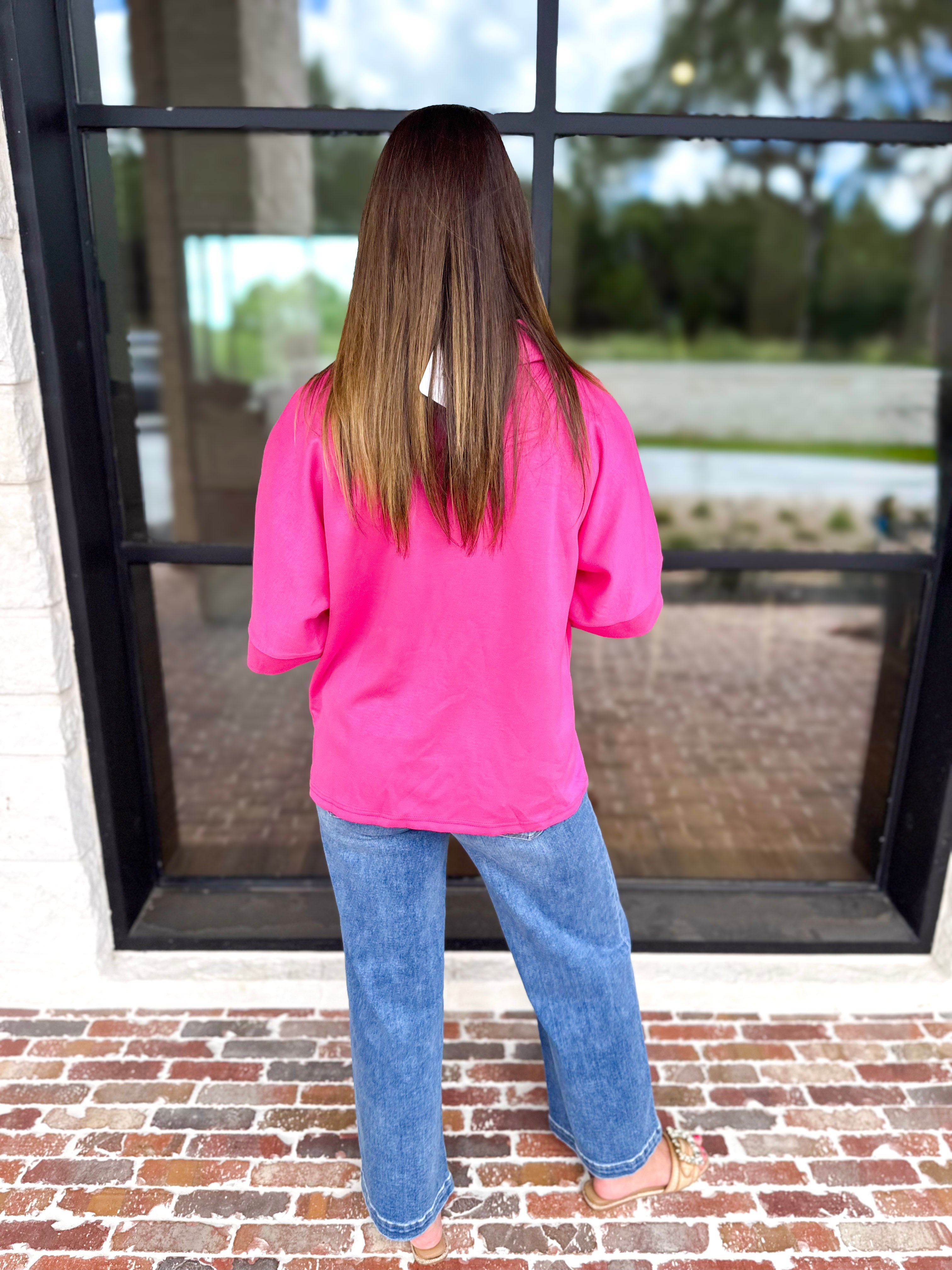 The Laurel Comfy Top - Pink-210 Casual Blouses-JODIFL-July & June Women's Fashion Boutique Located in San Antonio, Texas