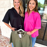 The Laurel Comfy Top - Black-210 Casual Blouses-JODIFL-July & June Women's Fashion Boutique Located in San Antonio, Texas