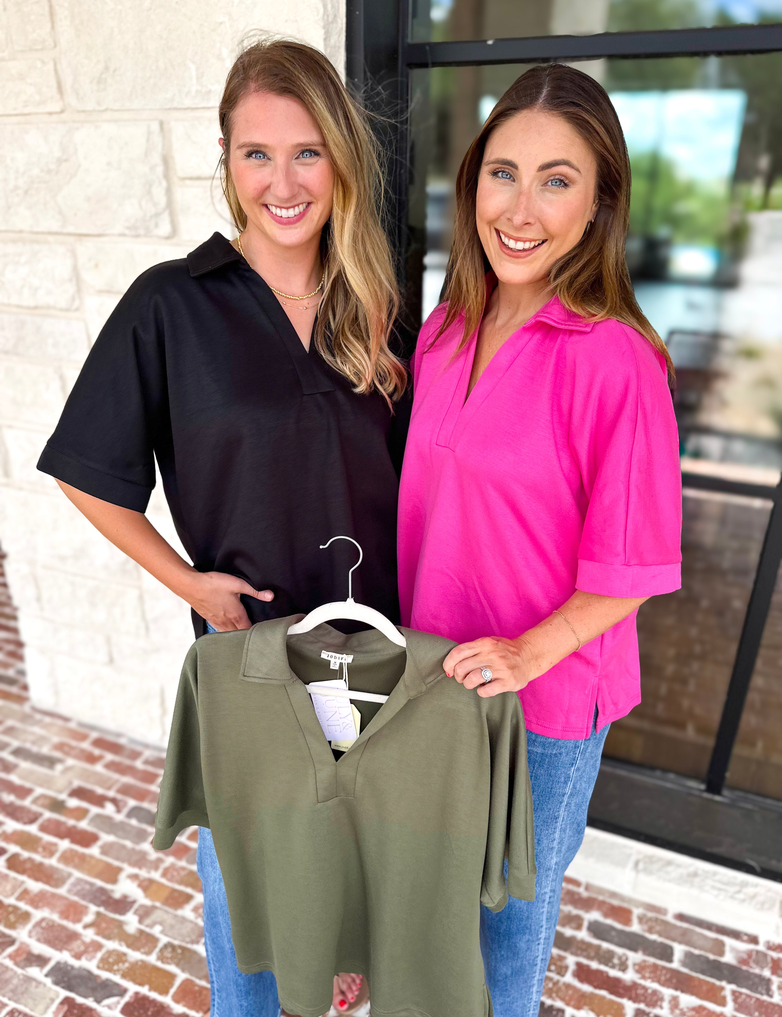 The Laurel Comfy Top - Black-210 Casual Blouses-JODIFL-July & June Women's Fashion Boutique Located in San Antonio, Texas