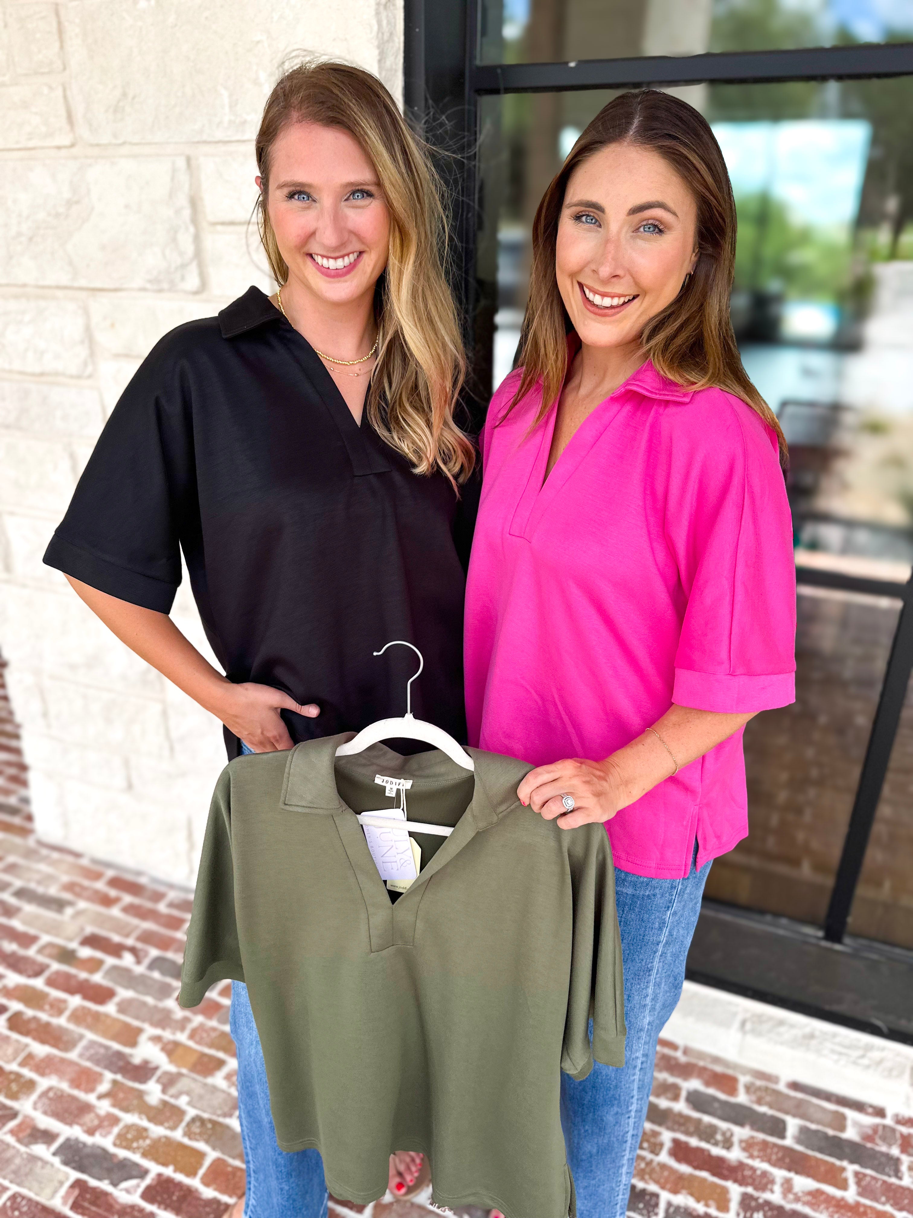 The Laurel Comfy Top - Black-210 Casual Blouses-JODIFL-July & June Women's Fashion Boutique Located in San Antonio, Texas