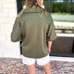 The Laurel Comfy Top - Olive-210 Casual Blouses-JODIFL-July & June Women's Fashion Boutique Located in San Antonio, Texas