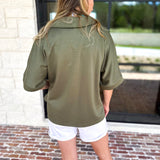 The Laurel Comfy Top - Olive-210 Casual Blouses-JODIFL-July & June Women's Fashion Boutique Located in San Antonio, Texas