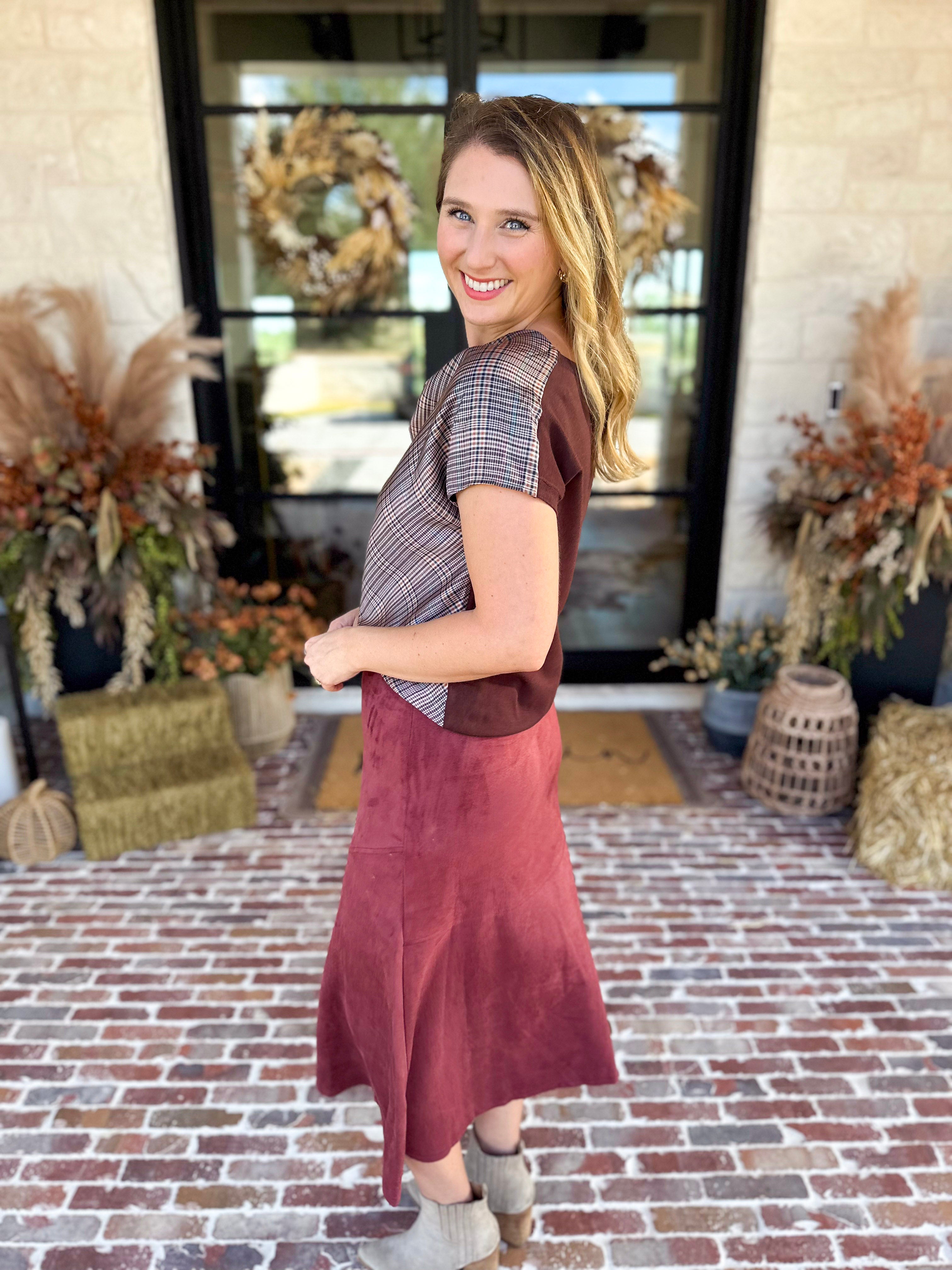 Current Air - The Social Hour Blouse-200 Fashion Blouses-CURRENT AIR CLOTHING-July & June Women's Fashion Boutique Located in San Antonio, Texas