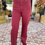 Classic Wide Leg Jeans - Crimson-420 Denim-MICA-July & June Women's Fashion Boutique Located in San Antonio, Texas