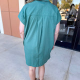 Go-To Utility Mini Dress - Green-510 Mini-IN FEBRUARY-July & June Women's Fashion Boutique Located in San Antonio, Texas