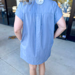 Go-To Utility Mini Dress - Blue-510 Mini-IN FEBRUARY-July & June Women's Fashion Boutique Located in San Antonio, Texas