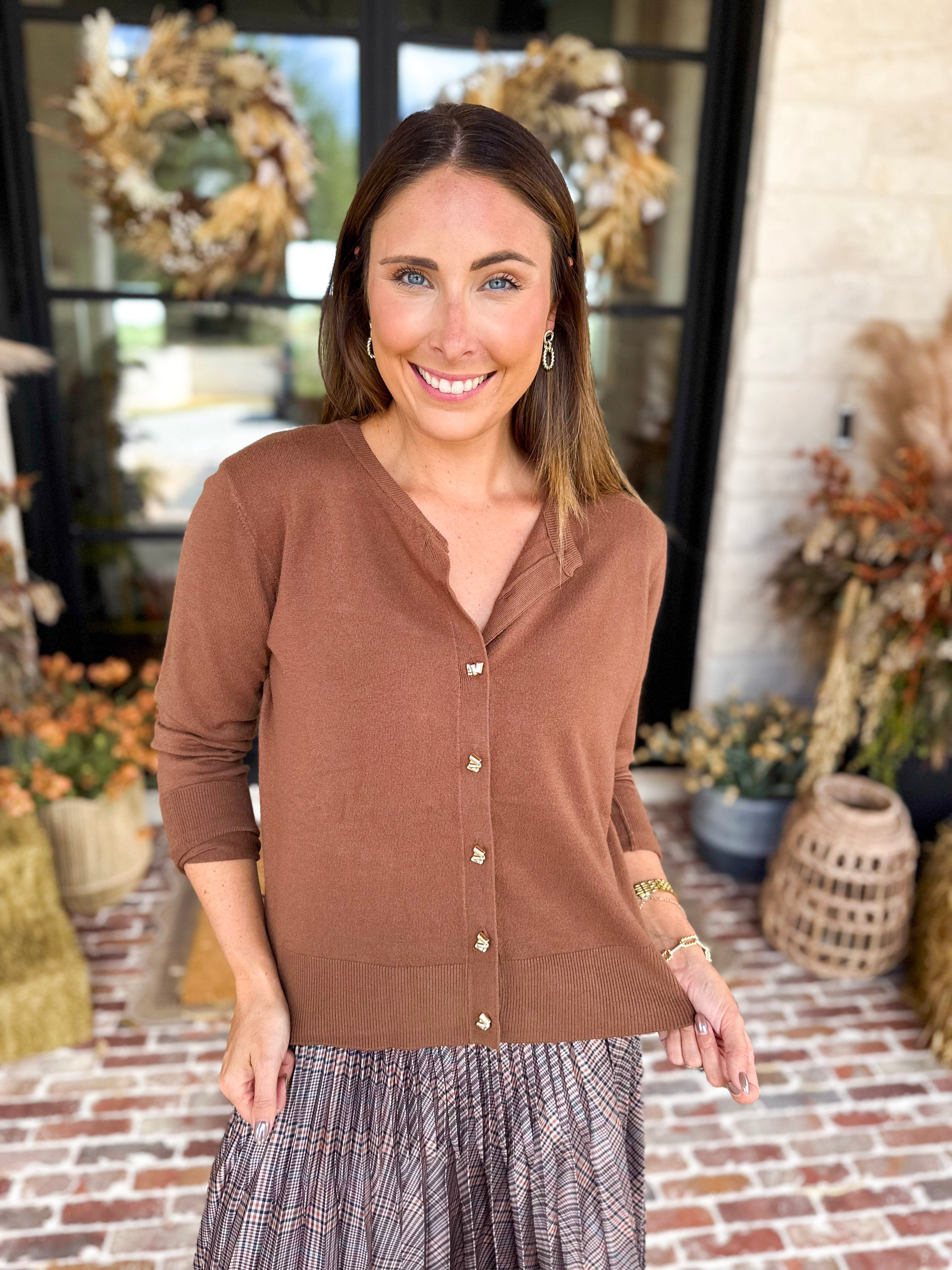 The Forever Favorite Cardigan - Brown-230 Sweaters/Cardis-SKIES ARE BLUE-July & June Women's Fashion Boutique Located in San Antonio, Texas