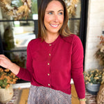The Forever Favorite Cardigan - Burgundy-230 Sweaters/Cardis-SKIES ARE BLUE-July & June Women's Fashion Boutique Located in San Antonio, Texas