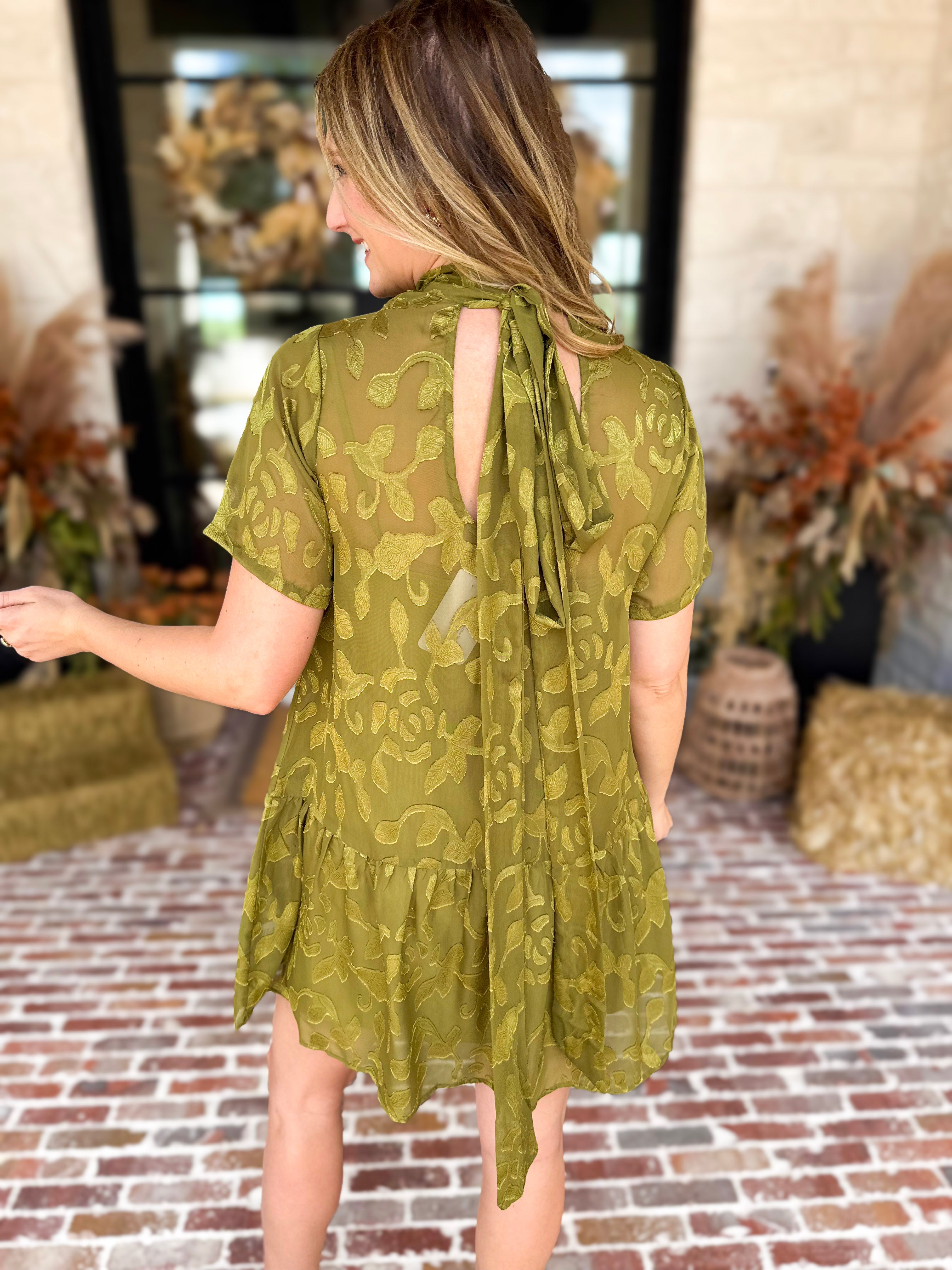 The Afterglow Olive Mini Dress-510 Mini-TCEC-July & June Women's Fashion Boutique Located in San Antonio, Texas