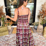 Cranberry Grove Plaid Sweetheart Midi Dress-500 Midi-TCEC-July & June Women's Fashion Boutique Located in San Antonio, Texas