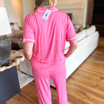 Mary Square - Charlotte Pink Pant PJ Set-300 Athleisure/Lounge-MARY SQUARE-July & June Women's Fashion Boutique Located in San Antonio, Texas