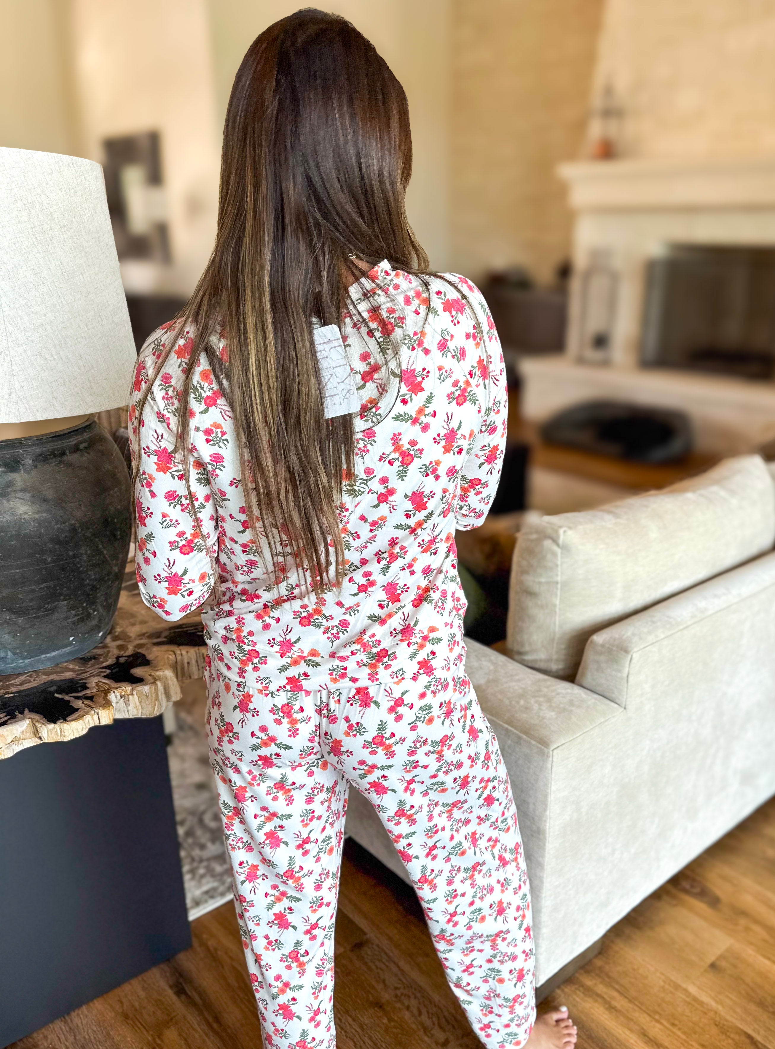 Mary Square - Mistflower Berry PJ Pant Set-300 Athleisure/Lounge-MARY SQUARE-July & June Women's Fashion Boutique Located in San Antonio, Texas