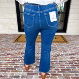 Vervet - Dark Wash High Rise Kick Flare Jeans-400 Pants-VEVERT BY FLYING MONKEY-July & June Women's Fashion Boutique Located in San Antonio, Texas