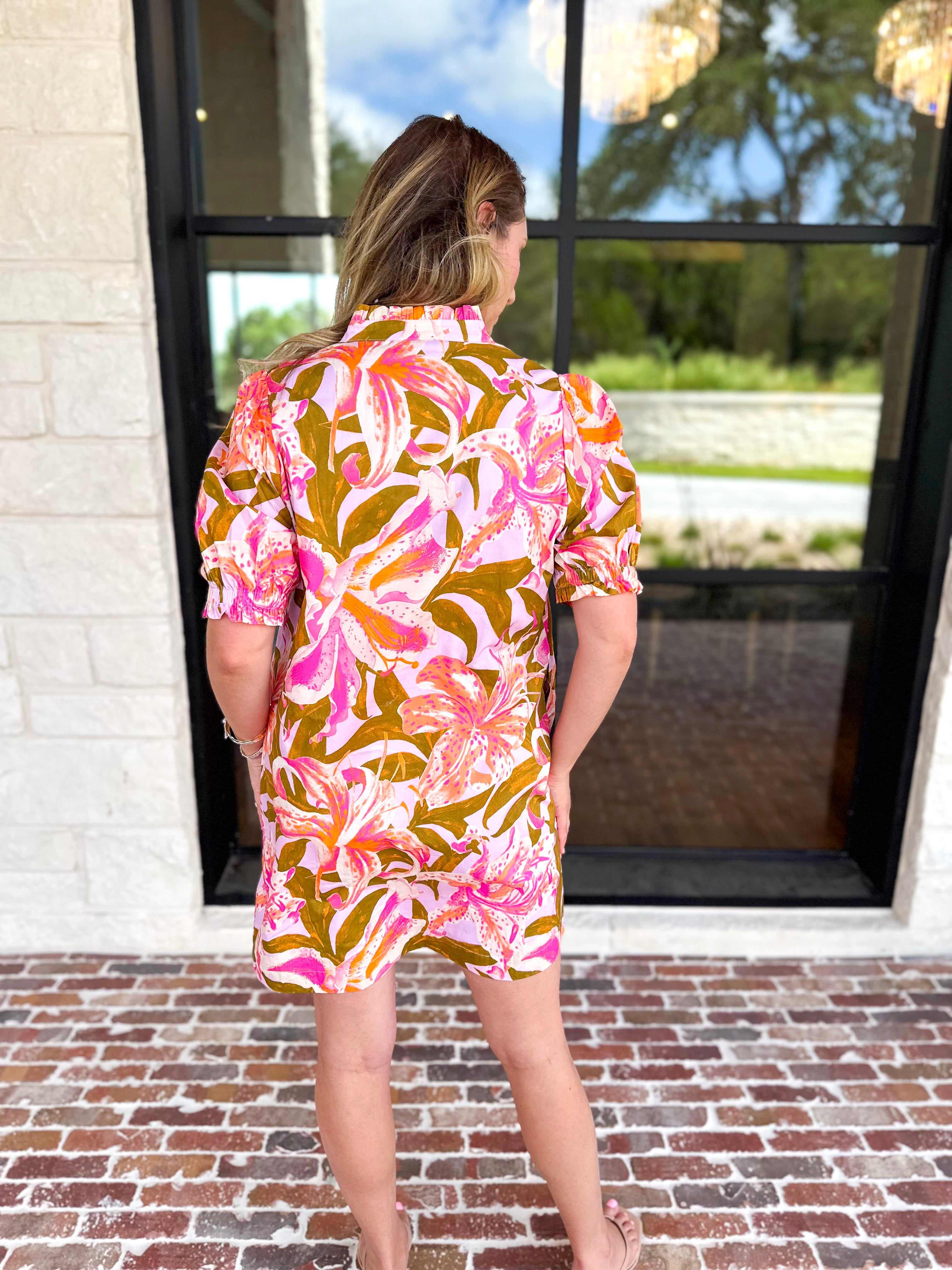 THML - Graceful Bloom Mini Dress-510 Mini-THML-July & June Women's Fashion Boutique Located in San Antonio, Texas