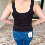 The Essential Square Neck Tank - Black-220 Basic Tops-RAE MODE-July & June Women's Fashion Boutique Located in San Antonio, Texas