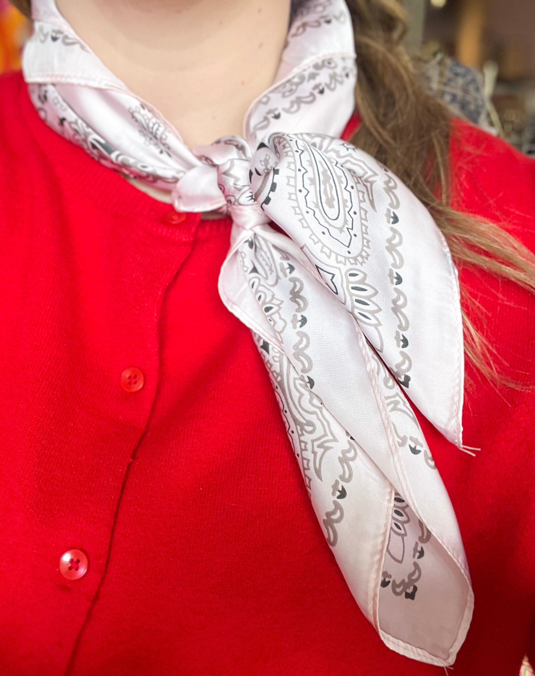 Satin Bandana - Pale Pink-130 Accessories-July & June Women's Boutique-July & June Women's Fashion Boutique Located in San Antonio, Texas