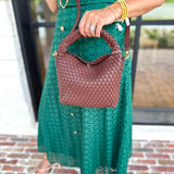 On Trend Woven Crossbody Bag - Chocolate-130 ACCESSORIES-Moda Luxe-July & June Women's Fashion Boutique Located in San Antonio, Texas