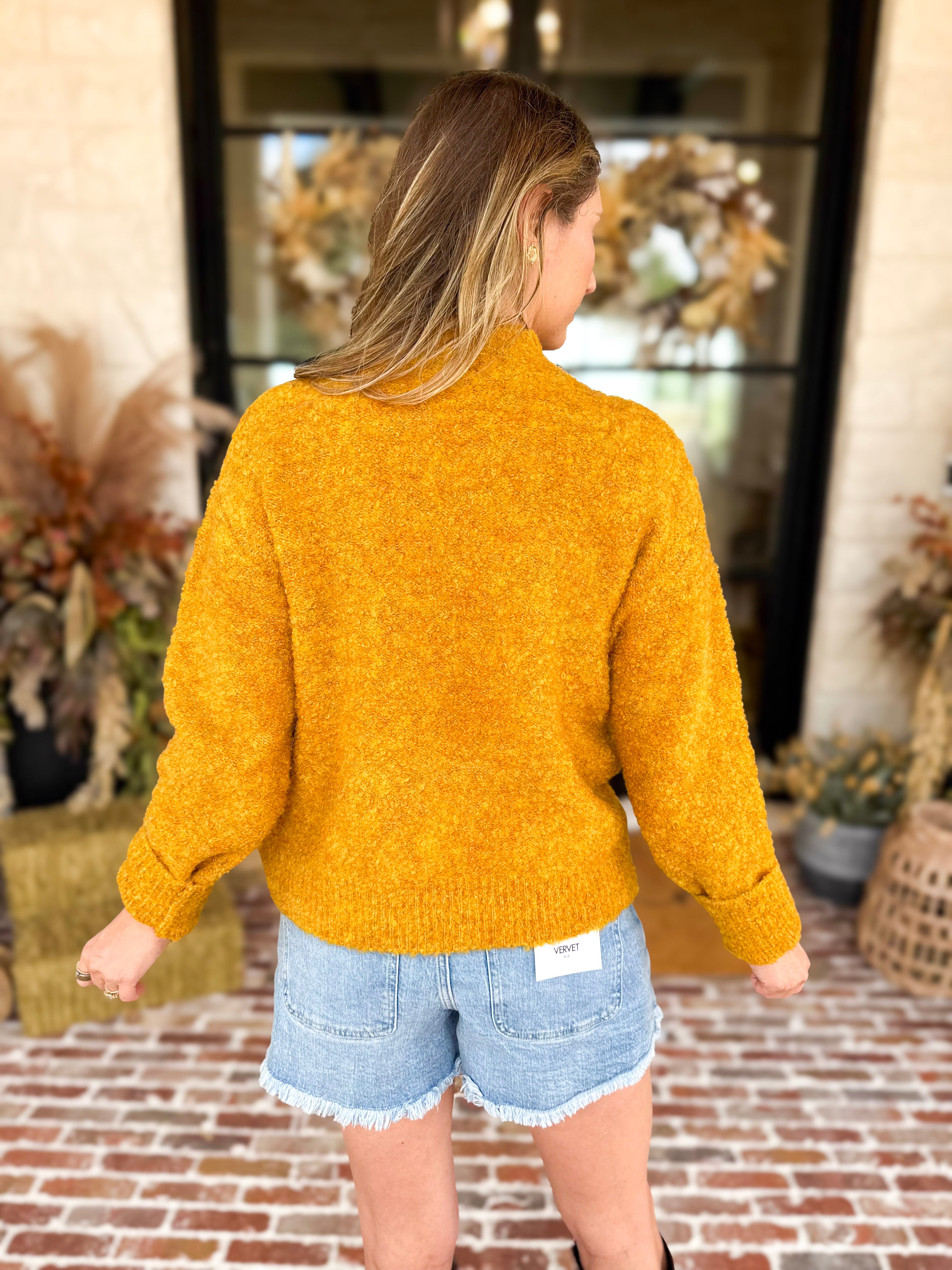 Liverpool - Golden Harvest Mock Neck Sweater-230 Sweaters/Cardis-LIVERPOOL JEANS COMPANY-July & June Women's Fashion Boutique Located in San Antonio, Texas
