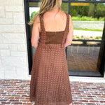 The Social Hour Midi Dress - Chocolate-500 Midi-ENTRO-July & June Women's Fashion Boutique Located in San Antonio, Texas
