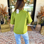 The Brunch Blouse - Avocado-200 Fashion Blouses-ENTRO-July & June Women's Fashion Boutique Located in San Antonio, Texas