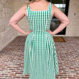 THML - Spring Gingham Midi Dress-500 Midi-THML-July & June Women's Fashion Boutique Located in San Antonio, Texas
