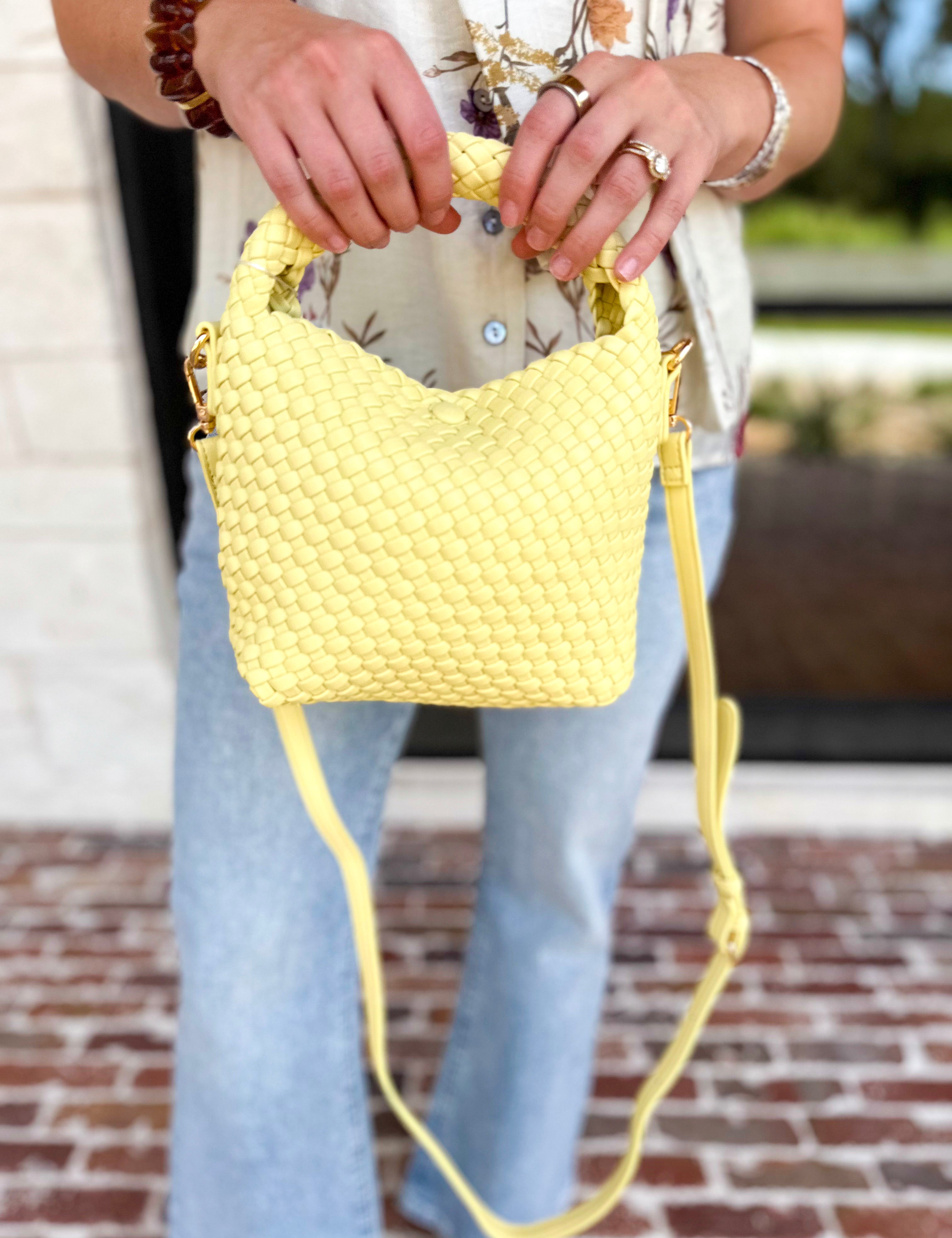 On Trend Woven Crossbody Bag - Butter-130 ACCESSORIES-Moda Luxe-July & June Women's Fashion Boutique Located in San Antonio, Texas