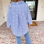 Seashell Flow Button Down Blouse-200 Fashion Blouses-FATE-July & June Women's Fashion Boutique Located in San Antonio, Texas
