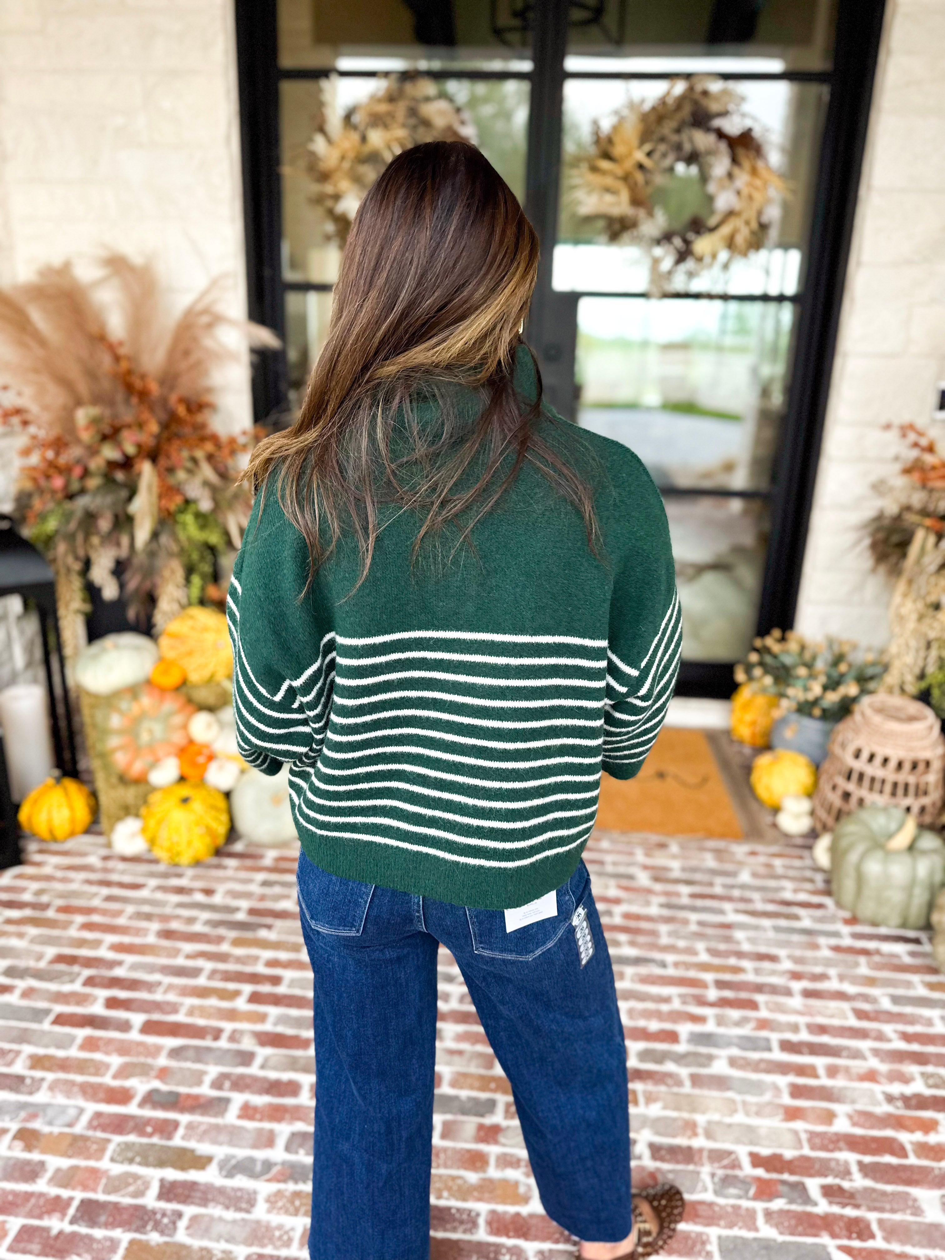 Cozy Weekend Sweater Top - Pine-230 Sweaters/Cardis-ENTRO-July & June Women's Fashion Boutique Located in San Antonio, Texas
