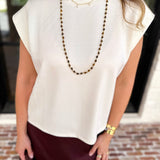 Chic Essentials Top - Cream-210 Casual Blouses-ENTRO-July & June Women's Fashion Boutique Located in San Antonio, Texas
