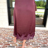 Fall Must Have Midi Skirt - Merlot-410 Shorts/Skirts-ENTRO-July & June Women's Fashion Boutique Located in San Antonio, Texas