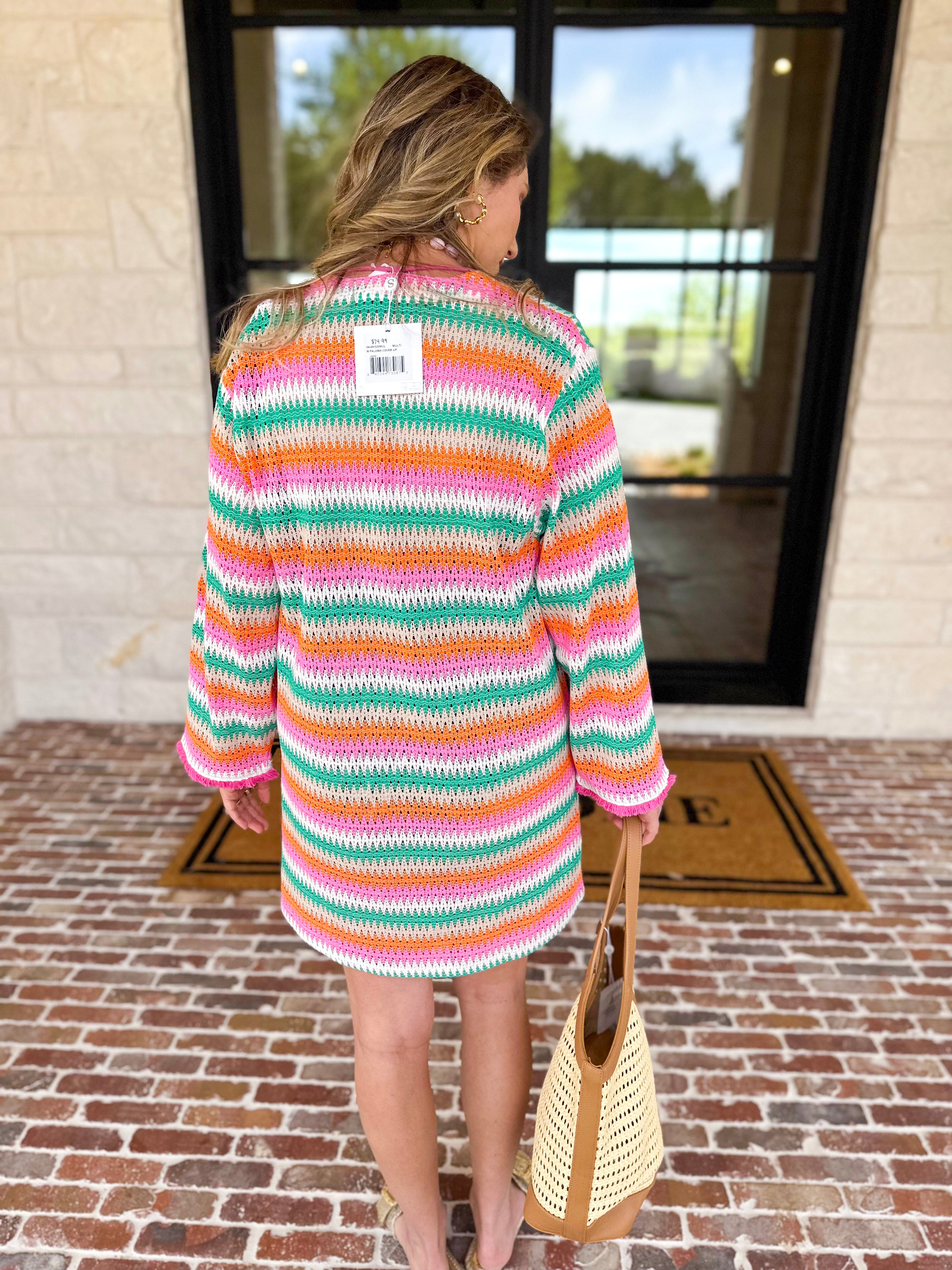 The Paloma Cover Up - Pink Multi-300 Athleisure/Lounge-SHIRALEAH-July & June Women's Fashion Boutique Located in San Antonio, Texas