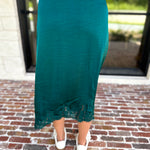 Fall Must Have Midi Skirt - Hunter Green-410 Shorts/Skirts-ENTRO-July & June Women's Fashion Boutique Located in San Antonio, Texas