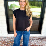 Chic Essentials Top - Black-210 Casual Blouses-ENTRO-July & June Women's Fashion Boutique Located in San Antonio, Texas