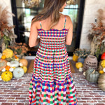 Always Vibrant Gingham Maxi Dress-500 Midi-TCEC-July & June Women's Fashion Boutique Located in San Antonio, Texas