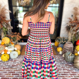 Always Vibrant Gingham Maxi Dress-500 Midi-TCEC-July & June Women's Fashion Boutique Located in San Antonio, Texas