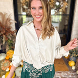 Not Your Average Button Down Blouse-200 Fashion Blouses-FATE-July & June Women's Fashion Boutique Located in San Antonio, Texas